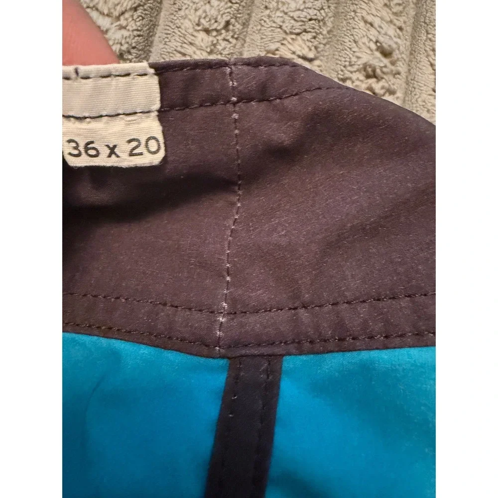 Quiksilver Mens Striped Board Shorts Blue Grey Black Swim Trunks Size 36 x 20